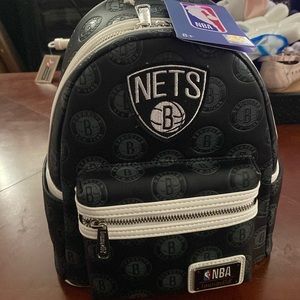 NWT NBA BROOKLYN NETS LOUNGEFLY BACKPACK